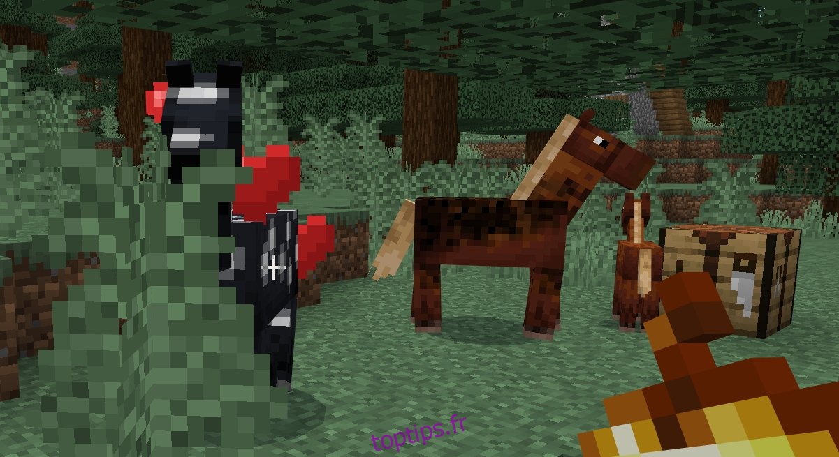 élever des chevaux dans Minecraft