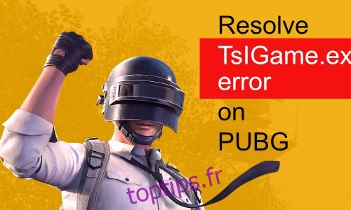 Comment résoudre l’erreur TsIGame.exo sur PUBG