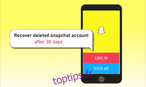 Comment récupérer un compte Snapchat supprimé après 30 jours