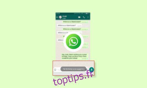 Correction du format de fichier WhatsApp non pris en charge sur Android