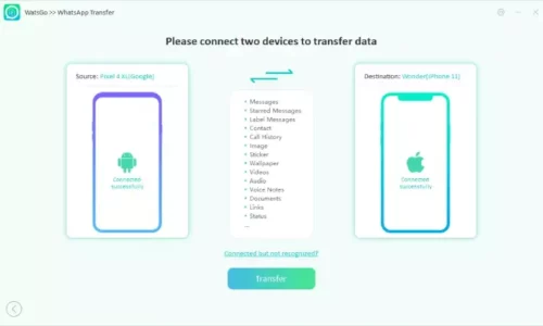 iToolab WatsGo – Transfert WhatsApp entre Android et iPhone (sauvegarde et restauration)